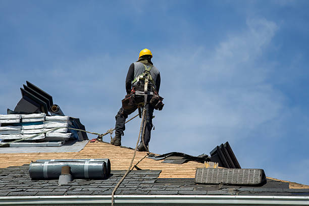 Professional Gutter Installation technician working in Mc Clellandtown, PA